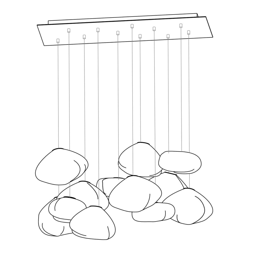 Random 73 Glass Pendant Light