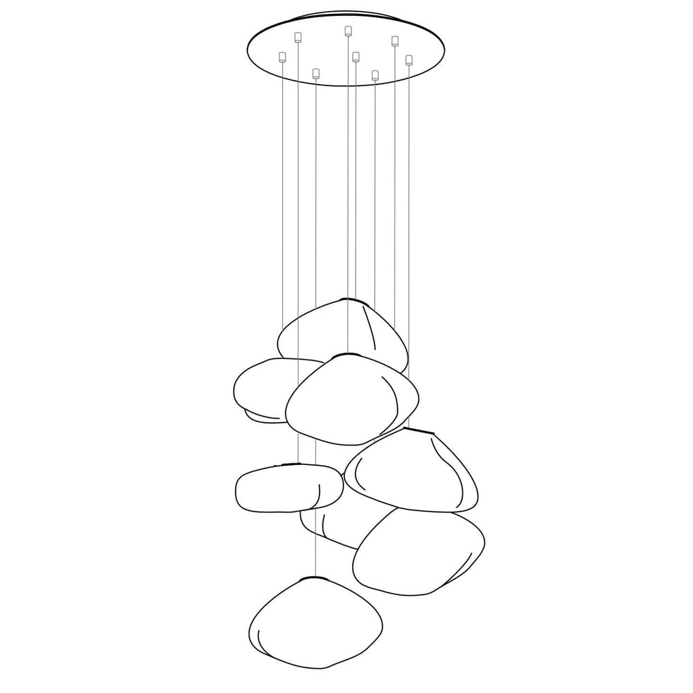 Random 73 Glass Pendant Light