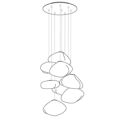 Random 73 Glass Pendant Light