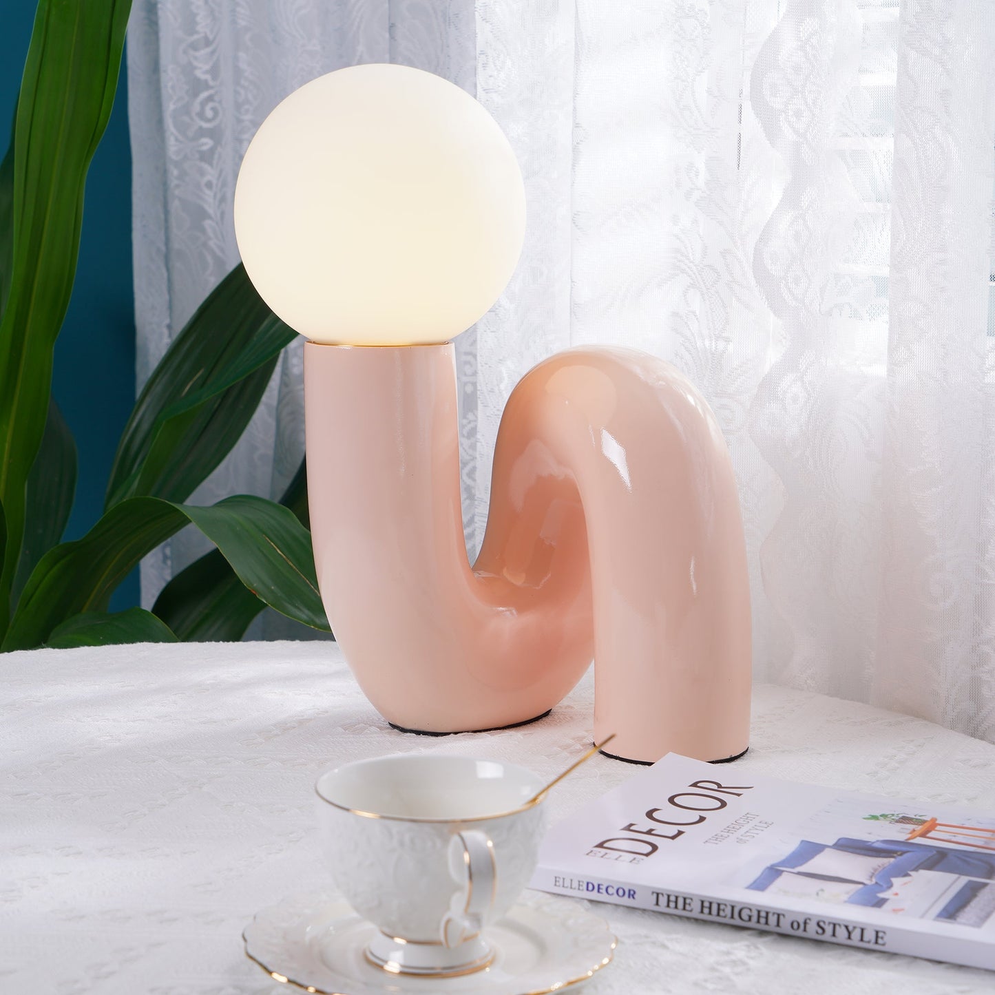 Spiral Glass Table Lamp
