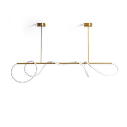 Serpentine Glow Gold Chandelier
