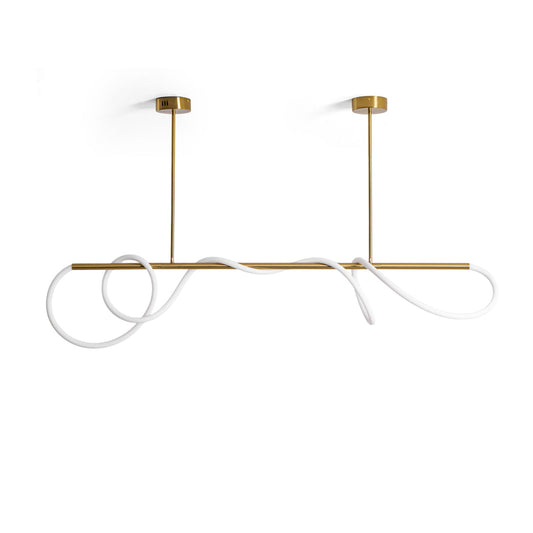 Serpentine Glow Gold Chandelier