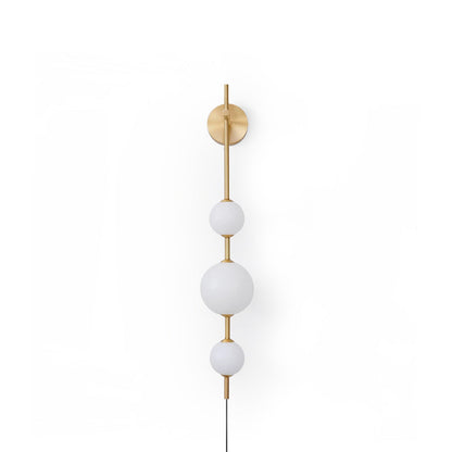 Vertical Globe Plug In Wall Lamp