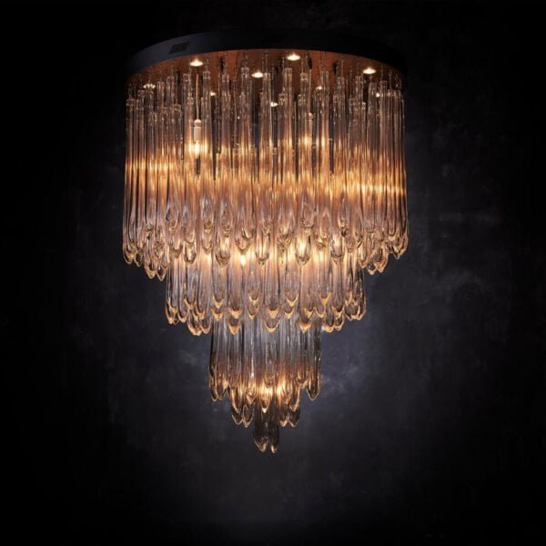 Glass FlushMount Chandelier