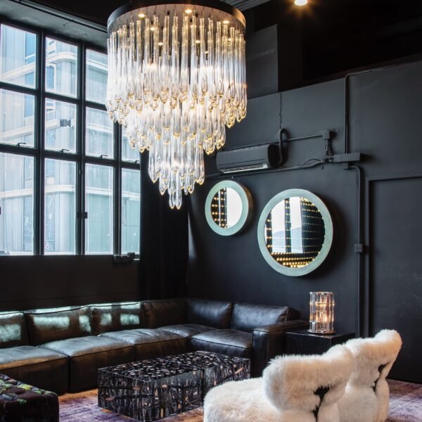 Glass FlushMount Chandelier2