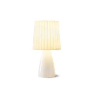 This Apollo Table Lamp is a perfect combination of form and function. Made with ceramic and fabric, its cream-colored style ensures a beautiful and inviting aesthetic to your space. Light up your room with this classic yet modern lamp.