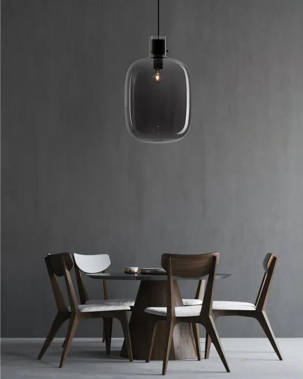 Delicate pendant lights inspired by air bubbles wrapped in a liquid.