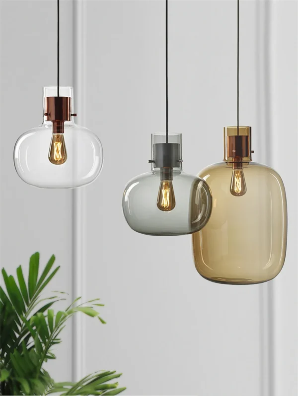 Delicate pendant lights inspired by air bubbles wrapped in a liquid.