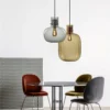 Delicate pendant lights inspired by air bubbles wrapped in a liquid.