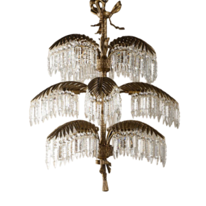 Brass Leaves Chandelier