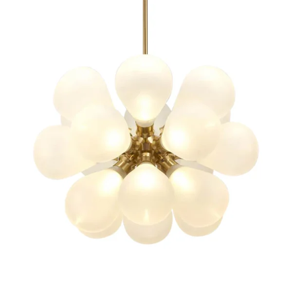 Inspired by the bubble, the milk white glass balls match together, which is like a bubble floating in the air, producing a sense of lightness, float around a center light globe, diffusing the light into a natural glows. Is the Perfect Balance Between Functionality and Elegance. ideal for daily indoor use.