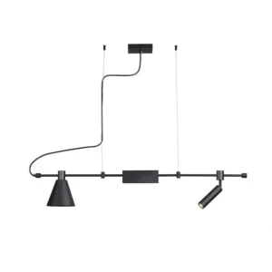 Horizontal LED Linear Light aims at giving more wide and big lighting areas for different lighting experiences. This led linear pendant features a black surface. This designer pendant lamp in iron is ideal for giving a trendy and industrial look to your kitchen or dining room.