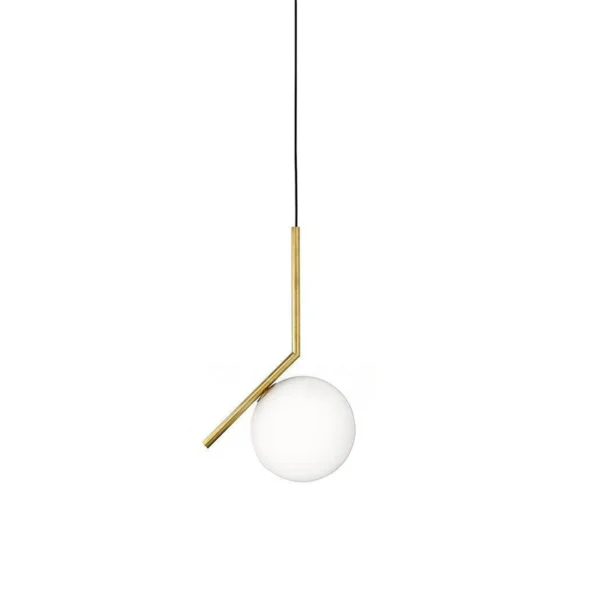 The glass shade of the Lux Round Pendant Light is expertly crafted to perfection, offering a flawless surface that allows the light to filter through beautifully. The rounded shape of the shade adds a sense of softness and fluidity to the design, while the brass accents provide a touch of modern flair.