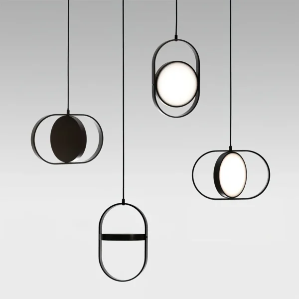 KUU—which means moon in Finnish—is designed to provide direct and indirect light by simply rotating the pendant’s inner circle. The rotation angle is unlimited due to a cordless link of electricity between the parts.