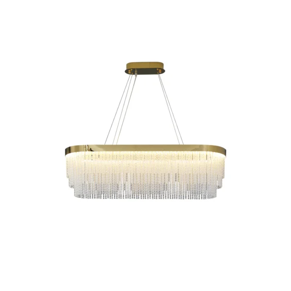 Ractangular Glass Chain Chandelier | Lia Premium Lights