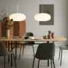 Simple and Modern Pendant Lamp, Never fade, the pendant light emits charming and bright light, adding an elegant atmosphere to your home. A simple and elegant design that adapts to any interior environment, from the office to the bedroom..