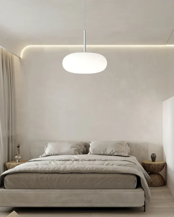 Simple and Modern Pendant Lamp, Never fade, the pendant light emits charming and bright light, adding an elegant atmosphere to your home. A simple and elegant design that adapts to any interior environment, from the office to the bedroom..