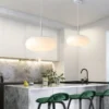 Simple and Modern Pendant Lamp, Never fade, the pendant light emits charming and bright light, adding an elegant atmosphere to your home. A simple and elegant design that adapts to any interior environment, from the office to the bedroom..