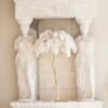 Feather your nest with the Ostrich Feather Table Lamp, romantic and feminine this sultry lamp will make a statement in your bedroom or living room. Its elegant gilded base supports real, Ostrich feathers. 