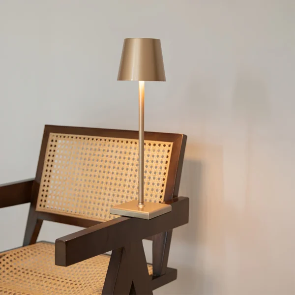 The fixture is made up of metal with LED light source, ensuring a clean display along with a tasteful layer of light. This piece lights the way wherever it is placed, providing a full and inviting glow. Its square base ensures a sturdy display. Purchase Notes: Only supports shipping to Japan, Australia, the EU, and the United States, other countries do not support shipping. If you have any questions about our products, please contact us and we will get back to you within 24 hours. Product Size Size: ∅ 4.3″ x H 15″ / Dia 11cm x H 38cm Details Material: Metal, Acrylic, Aluminum alloy Light source: Integrated LED Voltage: AC 110-240V Battery capacity (mAh): 2000 mAh Charging voltage: 5V---2A or 8V---2A Charging time: ~3 hours to fully charge Continuous discharge time: the maximum power can be used for about 3 hours, and the minimum power can be used continuously for about 10 hours. Color: White, Black, Gold, Pink, Silver Control method: Touch switch (Dimmable) We provide with USB charging cable. Approved: ETL, UL listed and CE, SAA certification.