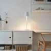 The fixture is made up of metal with LED light source, ensuring a clean display along with a tasteful layer of light. This piece lights the way wherever it is placed, providing a full and inviting glow. Its square base ensures a sturdy display. Purchase Notes: Only supports shipping to Japan, Australia, the EU, and the United States, other countries do not support shipping. If you have any questions about our products, please contact us and we will get back to you within 24 hours. Product Size Size: ∅ 4.3″ x H 15″ / Dia 11cm x H 38cm Details Material: Metal, Acrylic, Aluminum alloy Light source: Integrated LED Voltage: AC 110-240V Battery capacity (mAh): 2000 mAh Charging voltage: 5V---2A or 8V---2A Charging time: ~3 hours to fully charge Continuous discharge time: the maximum power can be used for about 3 hours, and the minimum power can be used continuously for about 10 hours. Color: White, Black, Gold, Pink, Silver Control method: Touch switch (Dimmable) We provide with USB charging cable. Approved: ETL, UL listed and CE, SAA certification.