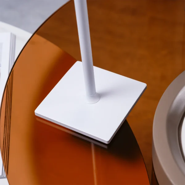 The fixture is made up of metal with LED light source, ensuring a clean display along with a tasteful layer of light. This piece lights the way wherever it is placed, providing a full and inviting glow. Its square base ensures a sturdy display. Purchase Notes: Only supports shipping to Japan, Australia, the EU, and the United States, other countries do not support shipping. If you have any questions about our products, please contact us and we will get back to you within 24 hours. Product Size Size: ∅ 4.3″ x H 15″ / Dia 11cm x H 38cm Details Material: Metal, Acrylic, Aluminum alloy Light source: Integrated LED Voltage: AC 110-240V Battery capacity (mAh): 2000 mAh Charging voltage: 5V---2A or 8V---2A Charging time: ~3 hours to fully charge Continuous discharge time: the maximum power can be used for about 3 hours, and the minimum power can be used continuously for about 10 hours. Color: White, Black, Gold, Pink, Silver Control method: Touch switch (Dimmable) We provide with USB charging cable. Approved: ETL, UL listed and CE, SAA certification.