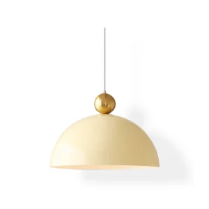 The Qosa Pendant Lamp is a stylish minimalist lighting fixture crafted from simple materials. Its sleek silhouette transitions seamlessly into any room, while its durable construction ensures it will last. This lamp is sure to provide great lighting while adding a modern touch.