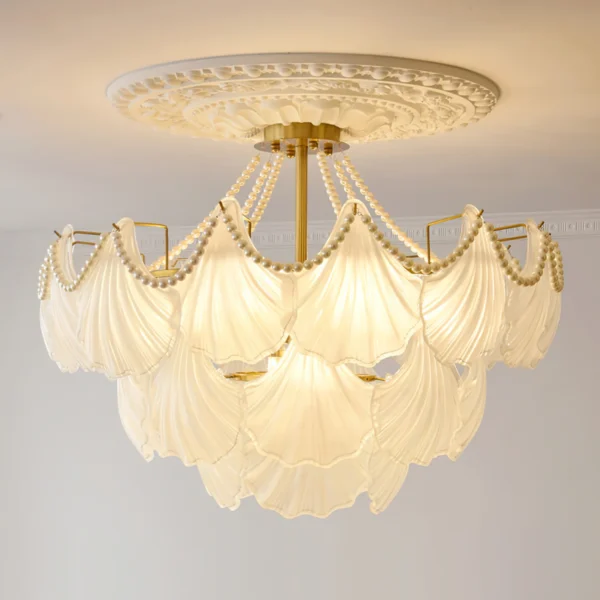 Creame Shell Chandelier | Lia Premium Lights