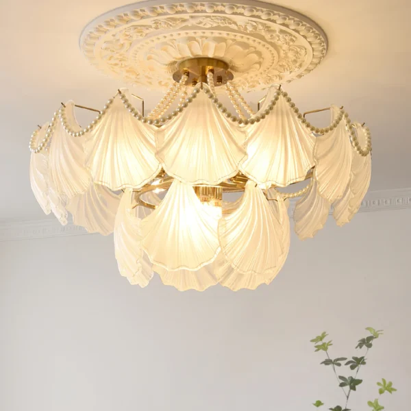 Creame Shell Chandelier | Lia Premium Lights