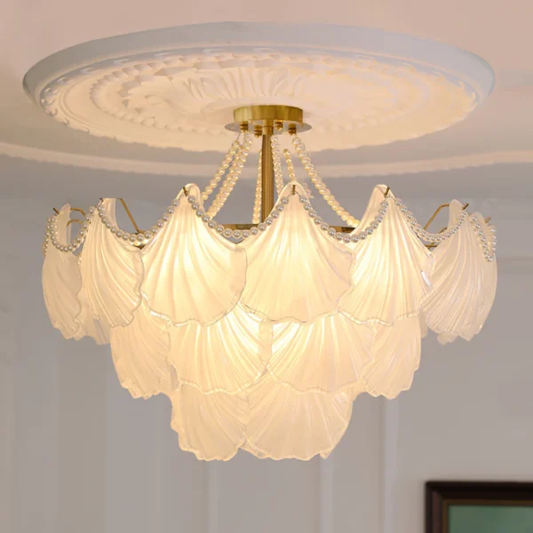Creame Shell Chandelier | Lia Premium Lights