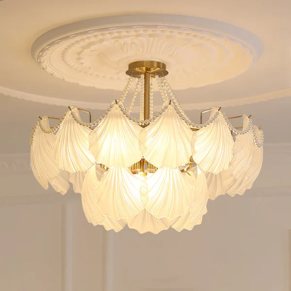 Creame Shell Chandelier | Lia Premium Lights