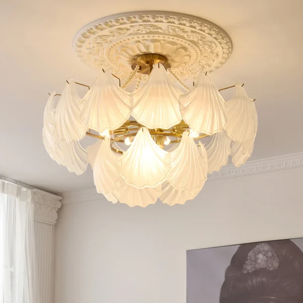 Creame Shell Chandelier | Lia Premium Lights