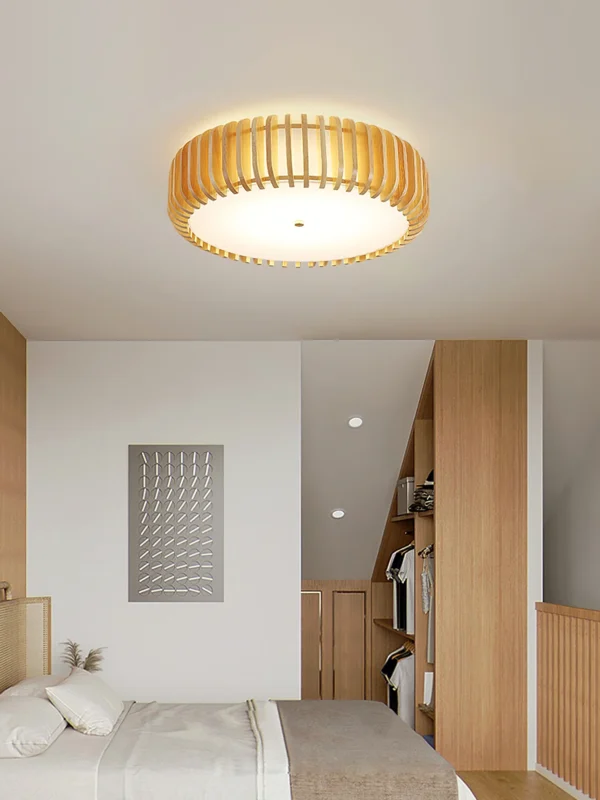 Wooden Slick Ceiling Lamp