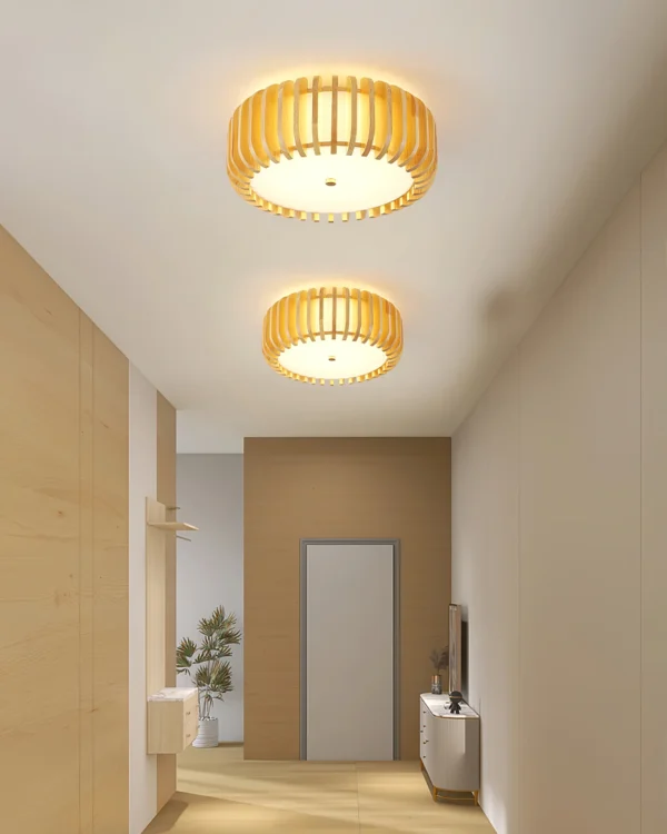 Wooden Slick Ceiling Lamp