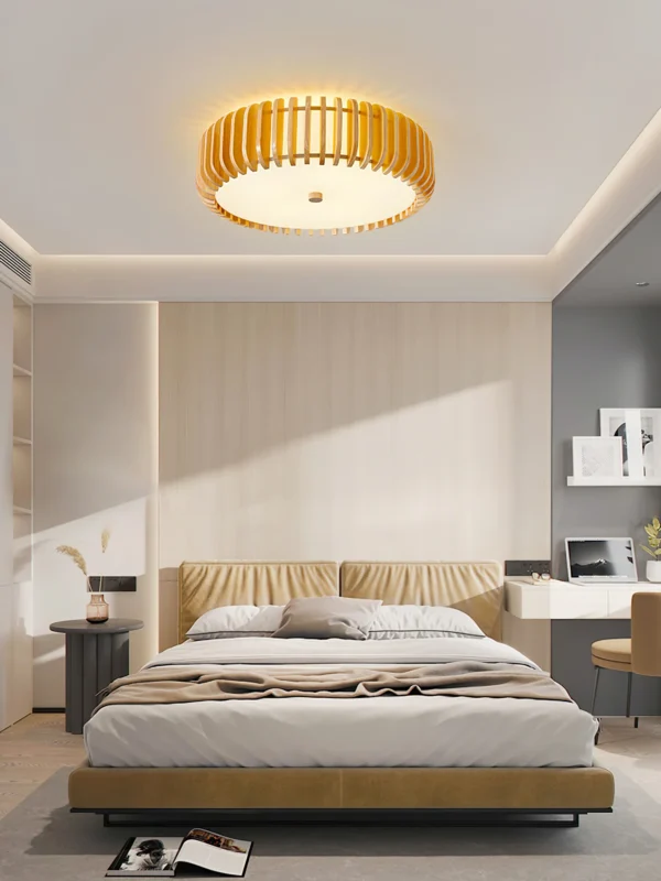 Wooden Slick Ceiling Lamp