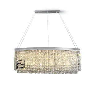 Rectangular Raindrop Crystal Chandelier