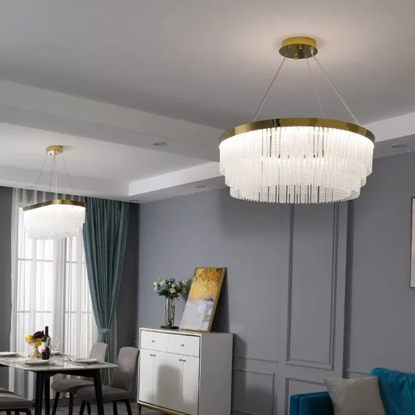 Glass Chain Chandelier | Lia Premium Lights