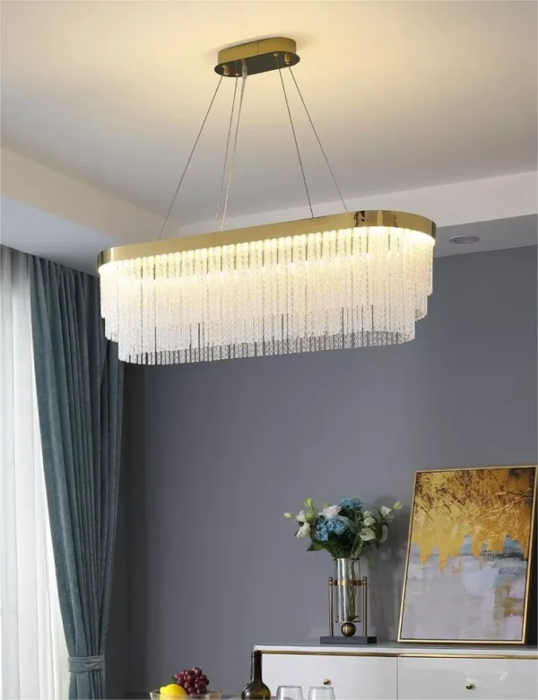 Glass Chain Chandelier | Lia Premium Lights