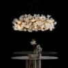 This Hibiscus flower light fixture with a truly distinctive Art Deco design, this Hibiscus flower Chandelier is a show stopper. Hang this luxury chandelier in any space in your home including bedrooms, living rooms, dining rooms, and more.