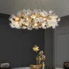 This Hibiscus flower light fixture with a truly distinctive Art Deco design, this Hibiscus flower Chandelier is a show stopper. Hang this luxury chandelier in any space in your home including bedrooms, living rooms, dining rooms, and more.