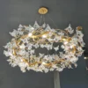 This Hibiscus flower light fixture with a truly distinctive Art Deco design, this Hibiscus flower Chandelier is a show stopper. Hang this luxury chandelier in any space in your home including bedrooms, living rooms, dining rooms, and more.