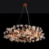 This Hibiscus flower light fixture with a truly distinctive Art Deco design, this Hibiscus flower Chandelier is a show stopper. Hang this luxury chandelier in any space in your home including bedrooms, living rooms, dining rooms, and more.