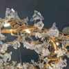 This Hibiscus flower light fixture with a truly distinctive Art Deco design, this Hibiscus flower Chandelier is a show stopper. Hang this luxury chandelier in any space in your home including bedrooms, living rooms, dining rooms, and more.