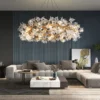 This Hibiscus flower light fixture with a truly distinctive Art Deco design, this Hibiscus flower Chandelier is a show stopper. Hang this luxury chandelier in any space in your home including bedrooms, living rooms, dining rooms, and more.