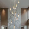 This chandelier uses artificial bubble technology to connect floating bubble shapes to create wonderful light and shadow. The surface is round and smooth, with bubbles inside, and the transmission is even, which perfectly integrates light and art.