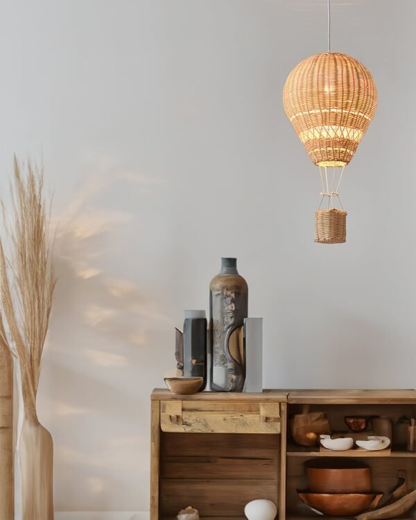 Hot Air Balloon Rattan Pendant Light 4