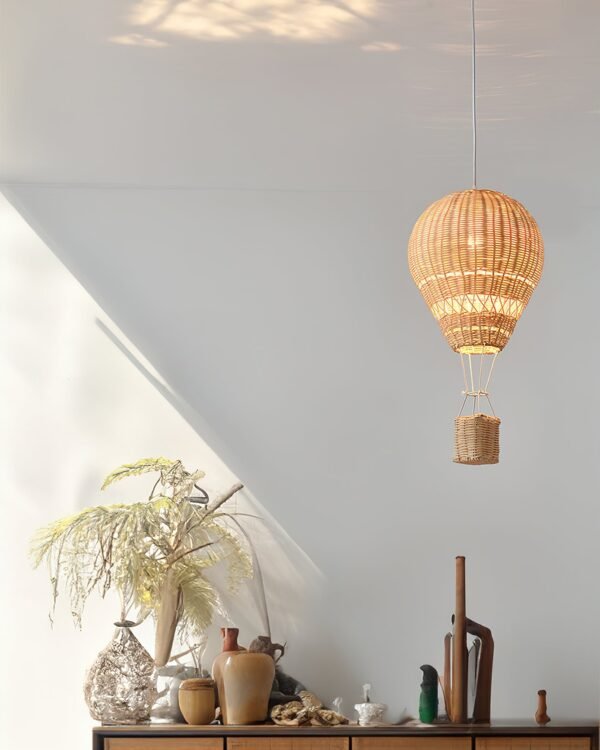 Hot Air Balloon Rattan Pendant Light 8