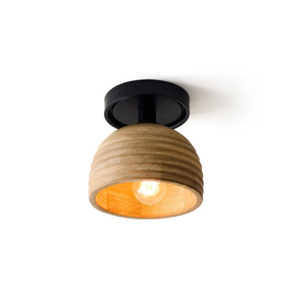 Sculptural Wood Ceiling Lamp 2