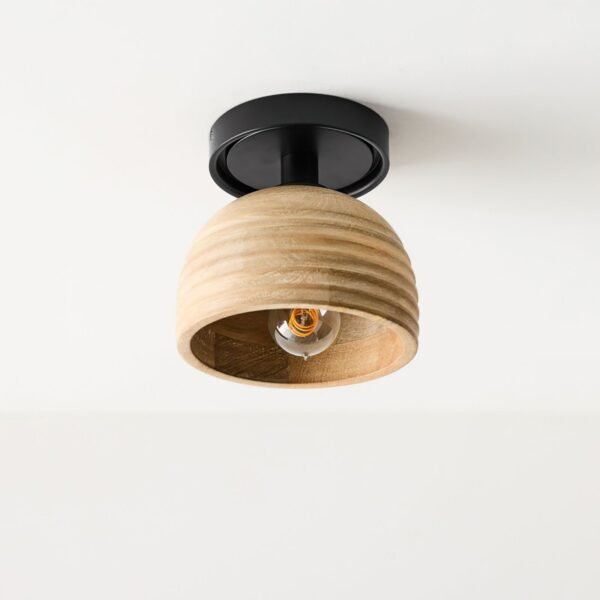 Sculptural Wood Ceiling Lamp 4