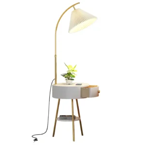 Pleated Fabric Floor Lamp